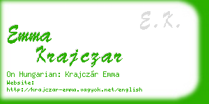 emma krajczar business card