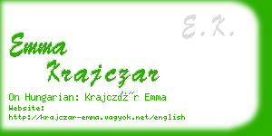 emma krajczar business card